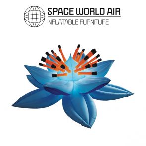 RENTAL -LIGHT BLUE FLOWER 2 M