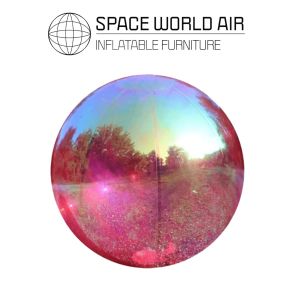 INFLATABLE SPHERE IN PVC METALLIC RED RAINBOW from 80 CM to 500 M