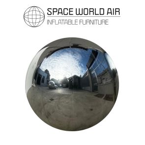 INFLATABLE SPHERE IN PVC METALLIC SILVER from 80 CM to 5 M